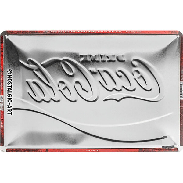 nostalgic art - Plaque Vintage Coca Cola Rouge / Blanc