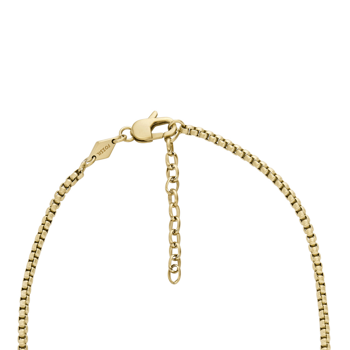Collier FOSSIL acier inoxydable doré 51 cm