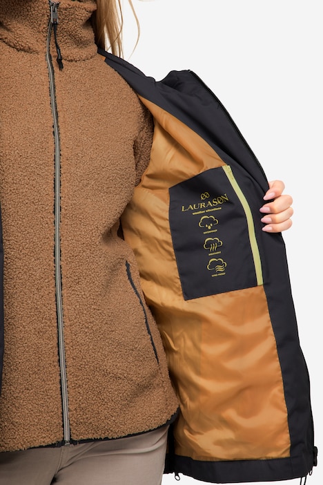 3-in-1-Funktionsjacke, Kapuze, Teddyfleece-Innenjacke