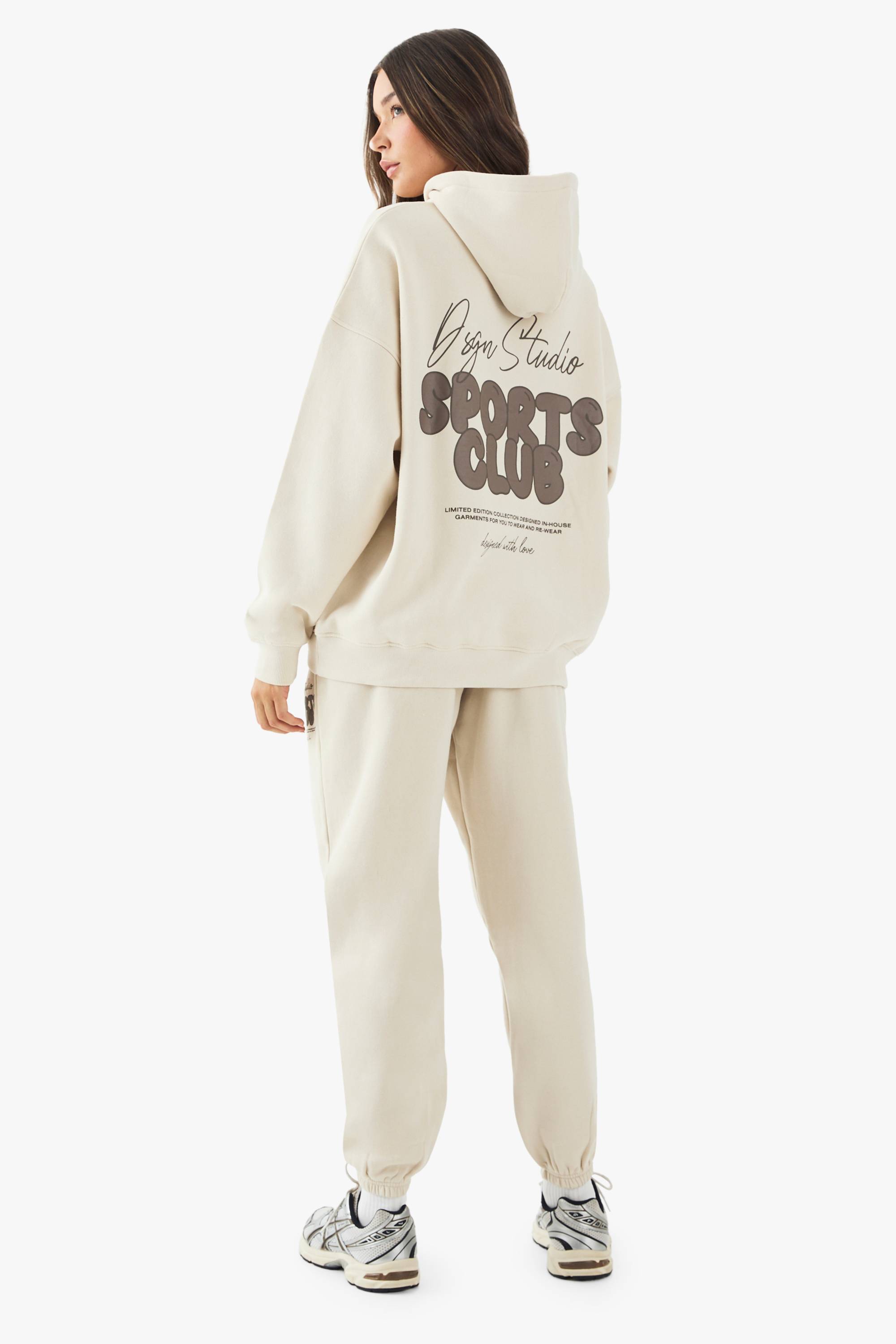 Jogging Oversize À Revers Avec Slogan Bubble Sport Dsgn Studio