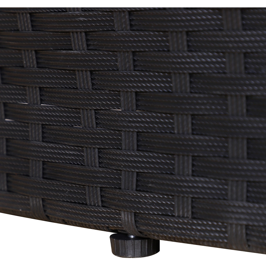 Outsunny Polyrattan Sonneninsel mit Sonnendach schwarz, creme