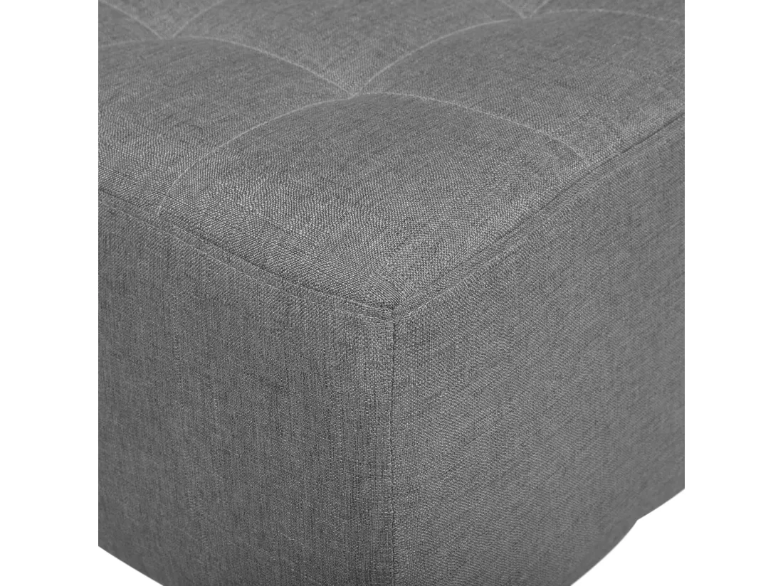 Canapé convertible 3 places en tissu gris clair ABERDEEN