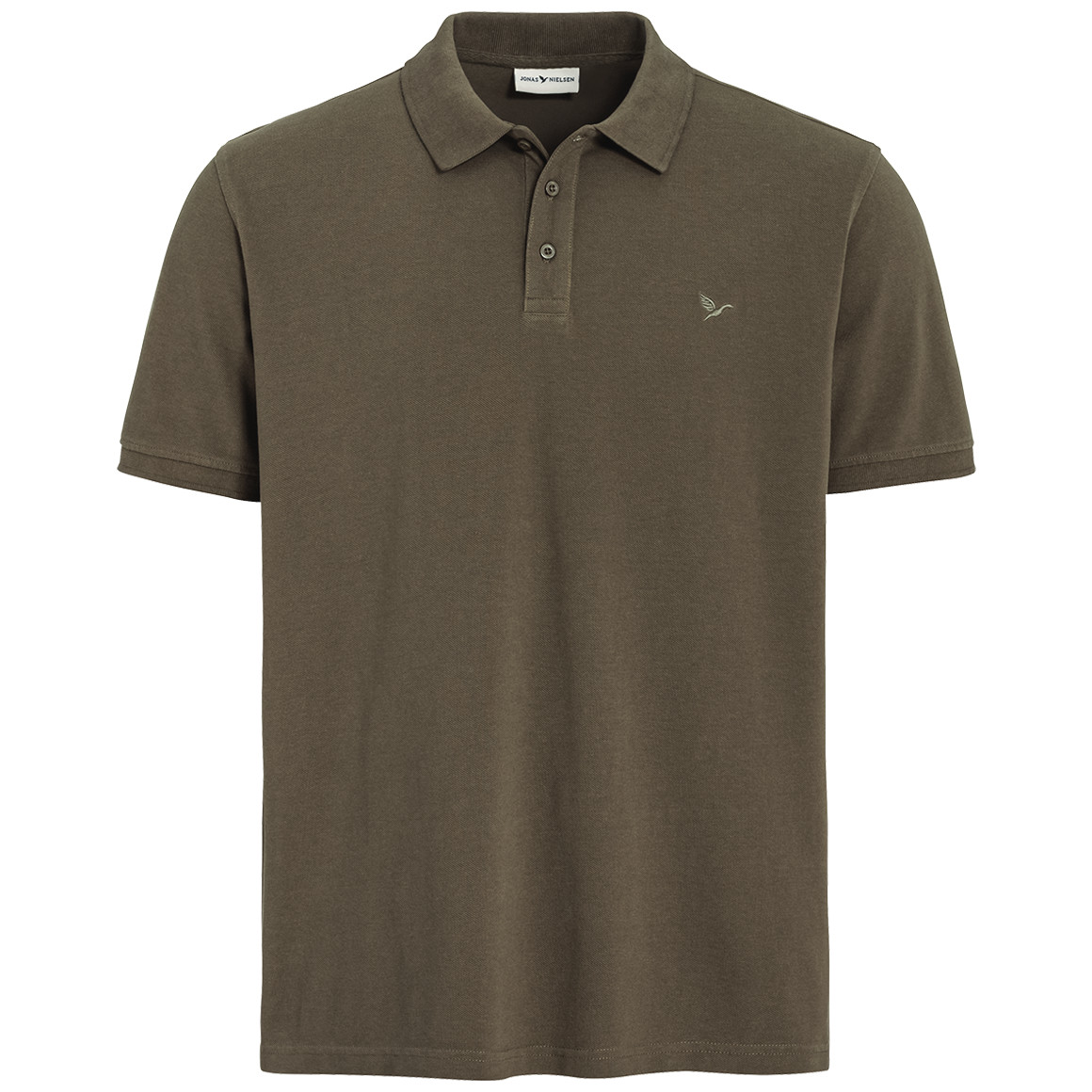 Jonas Nielsen Herren Poloshirt unifarben oliv