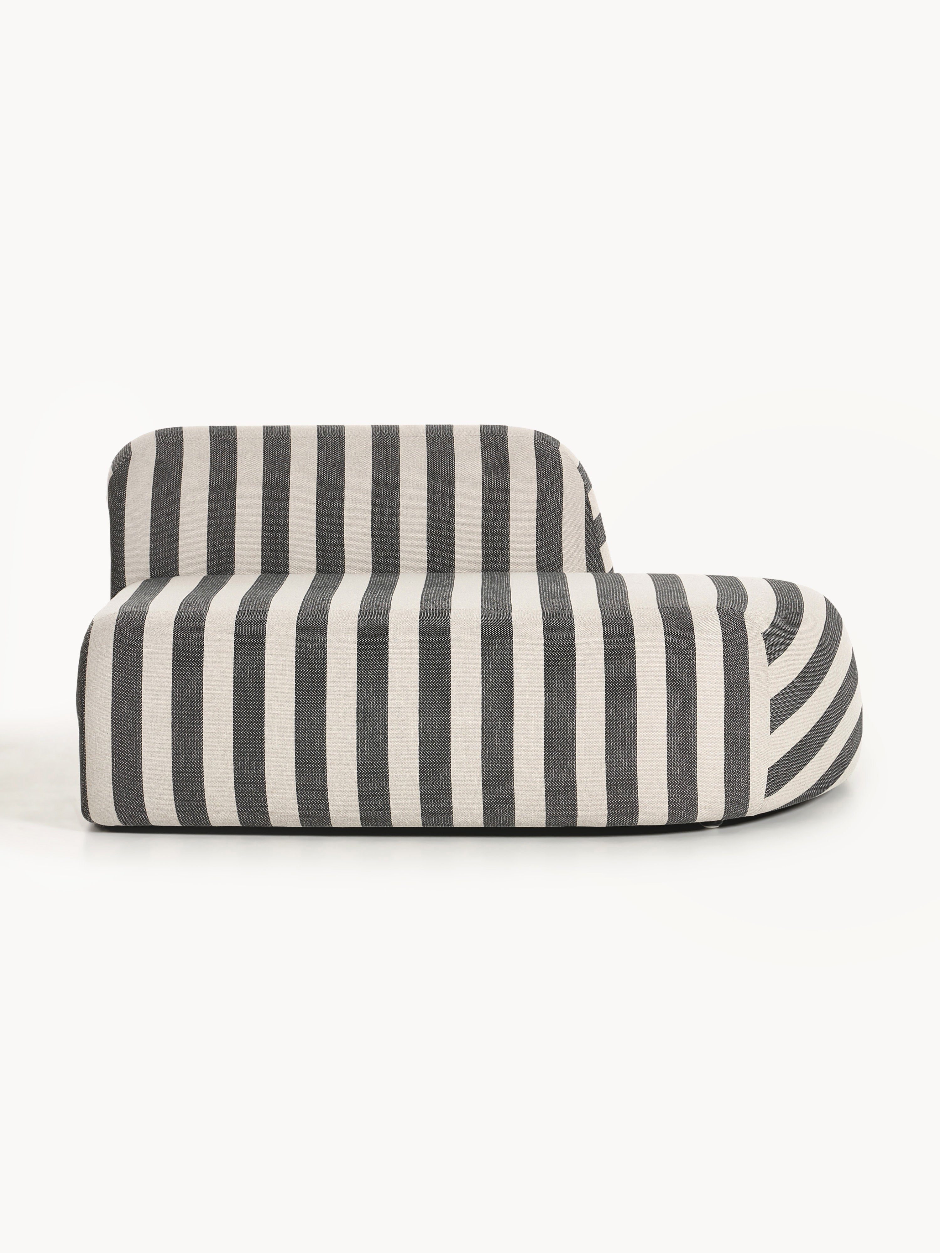 Gestreepte chaise longue-module Wolke
