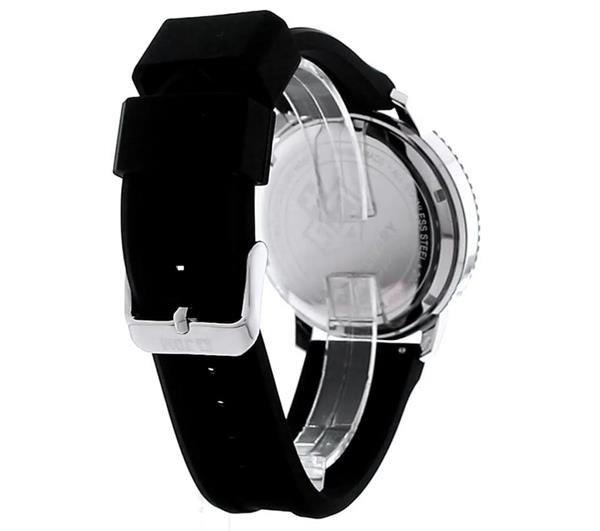 JDM Military Mens Tango Black Silicone Green Dial Watch
