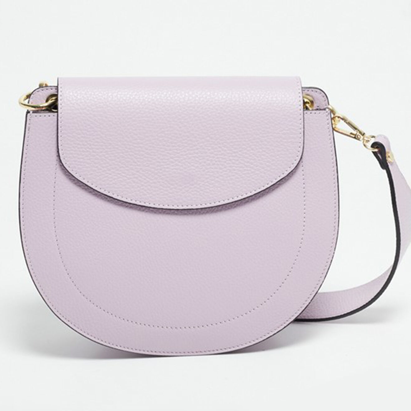 Christian Laurier Sac bandoulière en Cuir Sélène lilas - 26x20.5x8 cm