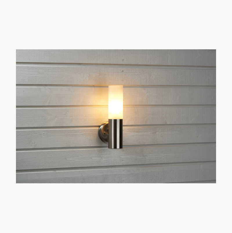 Fasadebelysning, glassdiffusor, rustfri