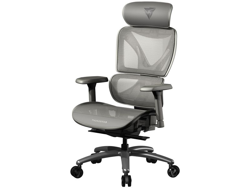 ThunderX3 Bürostuhl XTC-Mesh Grau Ergonomischer Bürostuhl