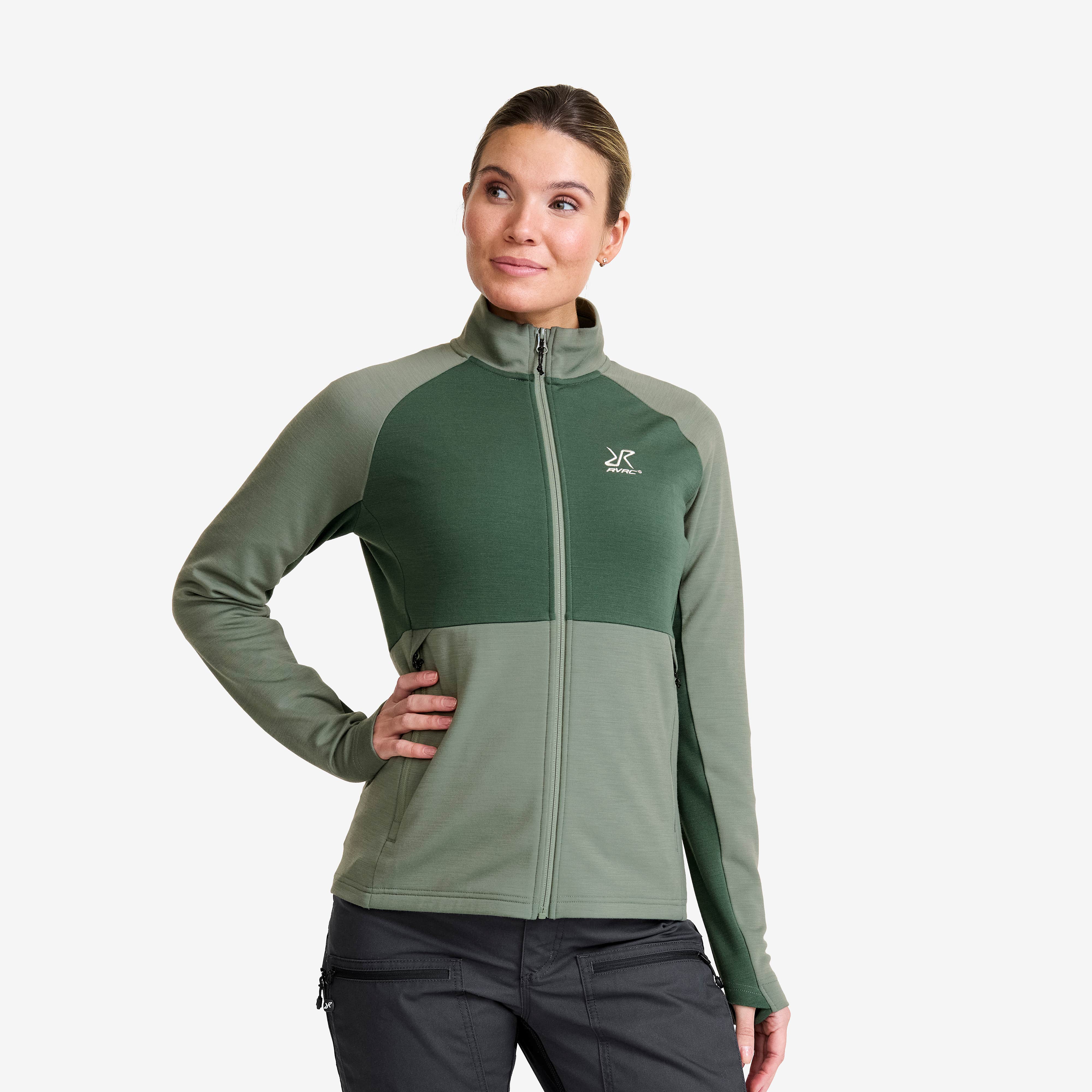 Hill Fleece Dame Dusty Green