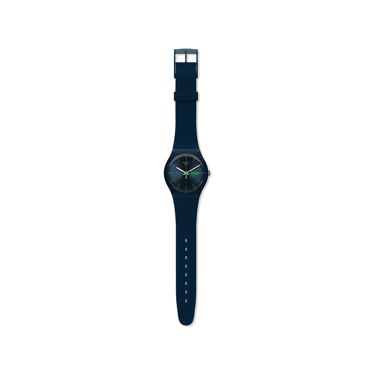 Montre Swatch mixte matériaux biosourcés bleu