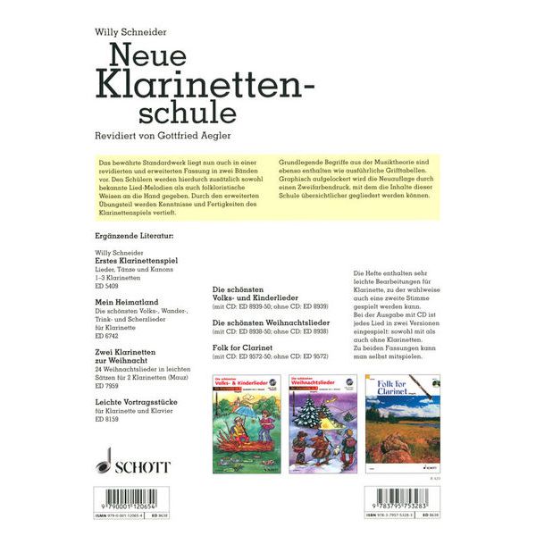 Schott Schneider Klarinettenschule 1