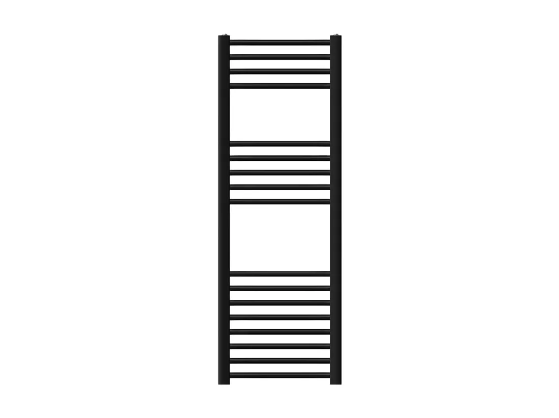 Radiateur sèche-serviette forme courbé acier noir connexion latérale 40x150 cm