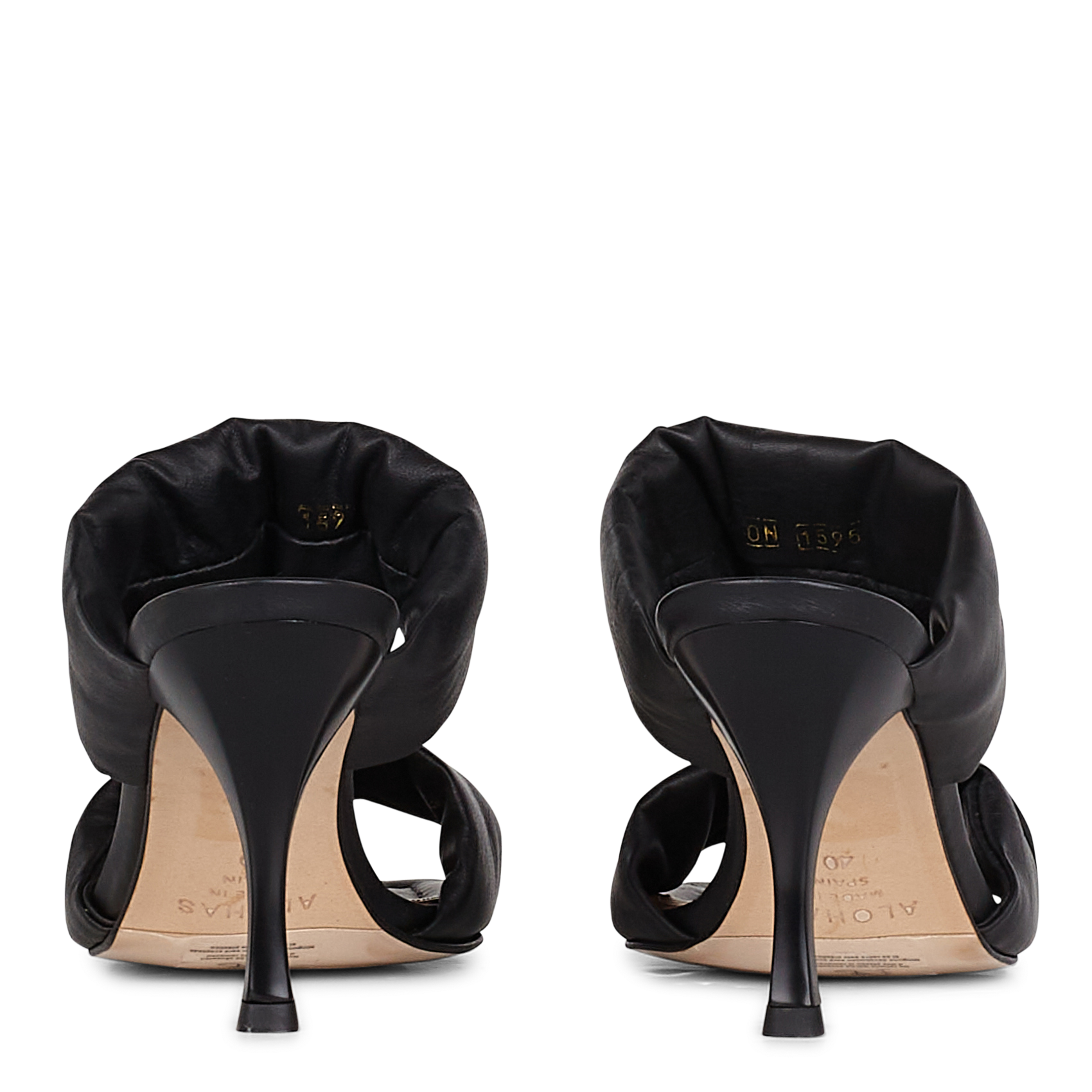 TWIST STRAP - Sandales hautes en cuir | Noir