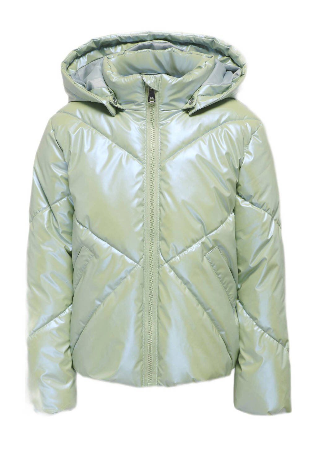 ONLY gewatteerde winterjas KOGJODIE metallic mintgroen