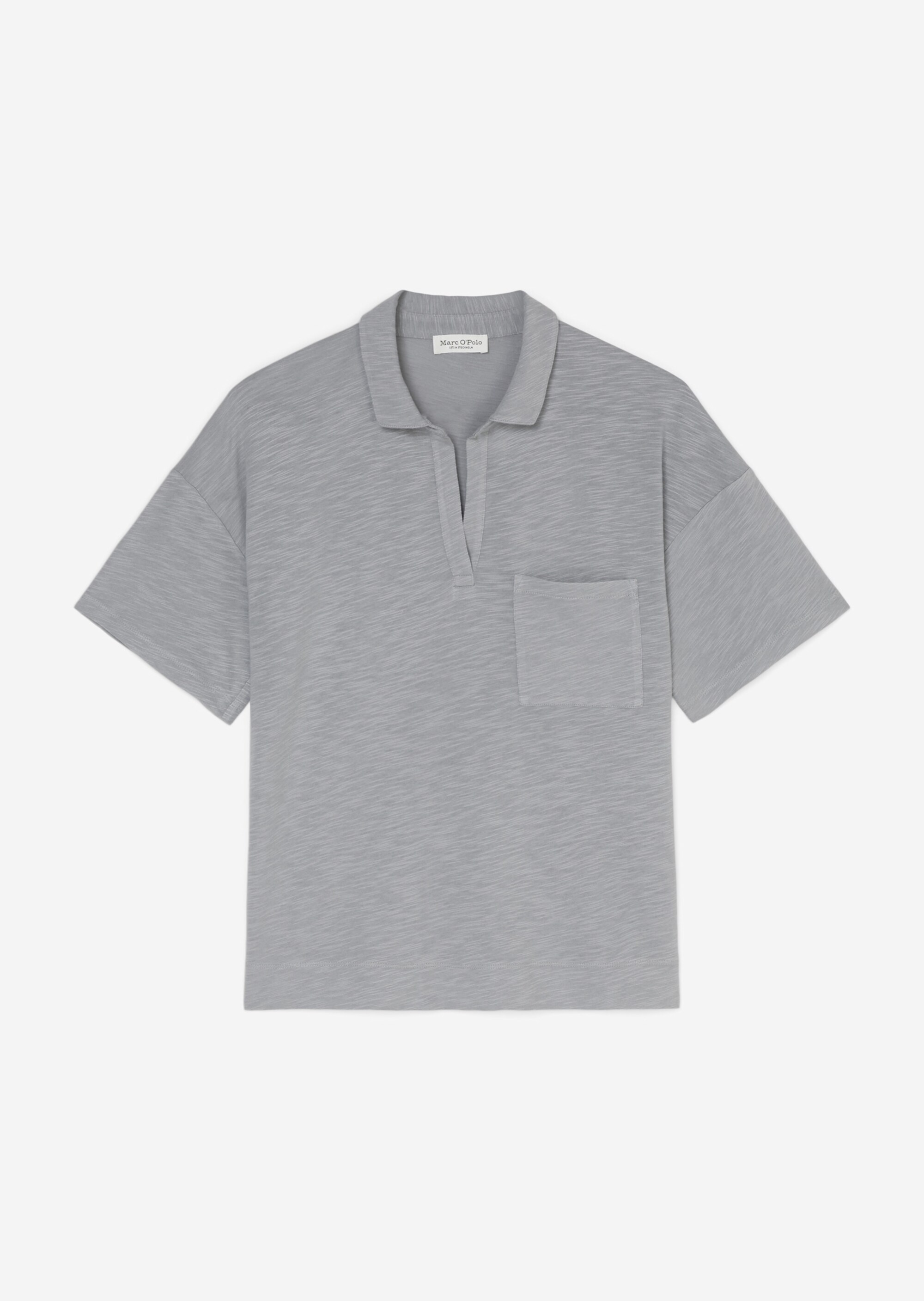 Polo-T-Shirt regularaus Organic Cotton-Viskose-Mix