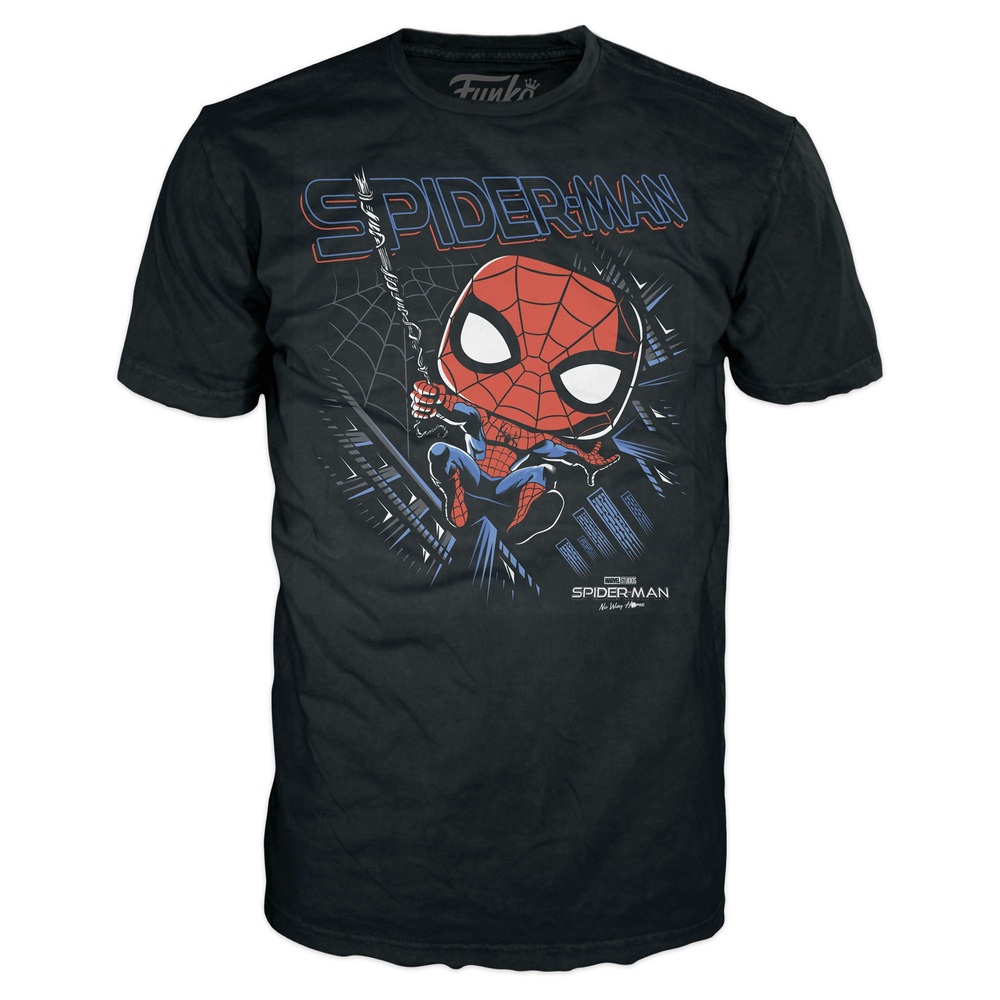 POP! Vinylfigur 1160 & T-Shirt: Marvel Spider-Man No Way Home Spider-Man (T-Shirt: Erwachsenengröße Medium)
