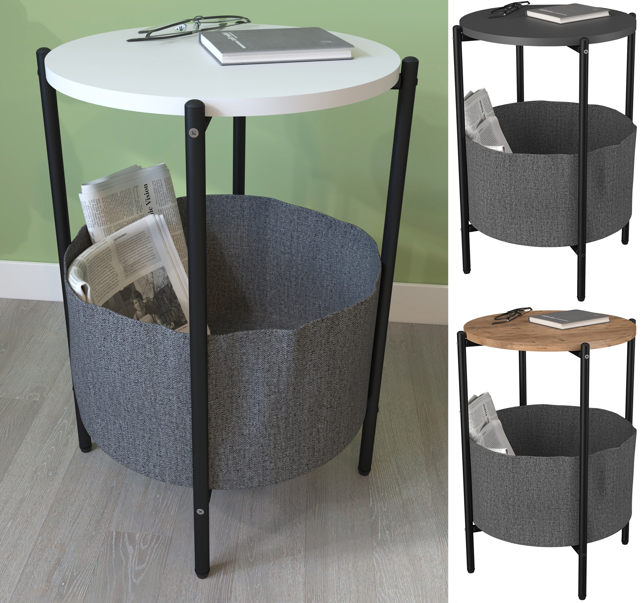 VCM Holz Sofatisch Couchtisch Wohnzimmertisch Beistelltisch Ablage Pulia