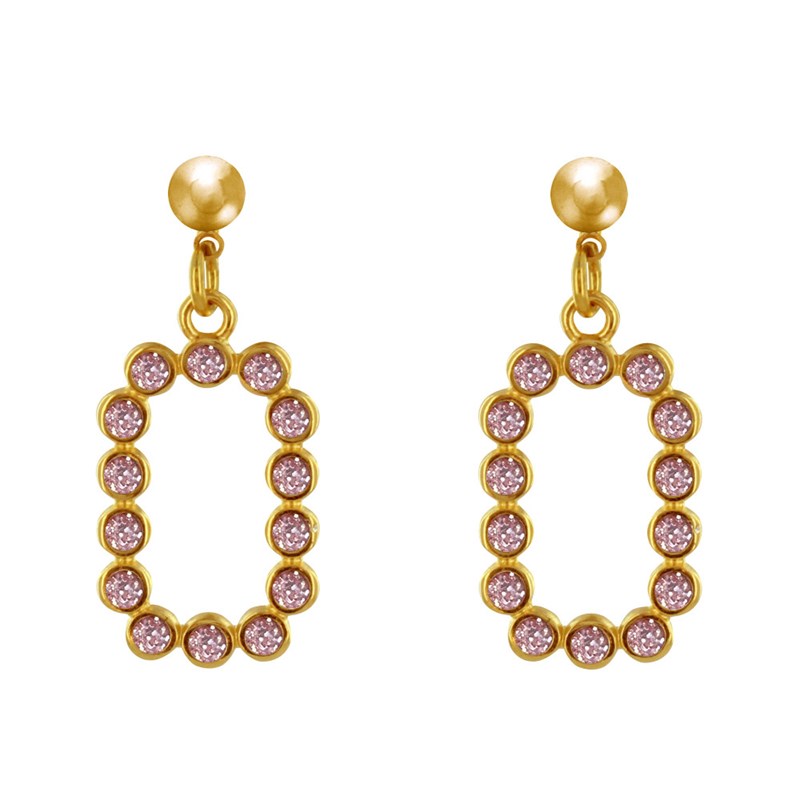Boucles d'Oreilles Laiton Doré Anneaux de Petits Disques Résine Pailletée