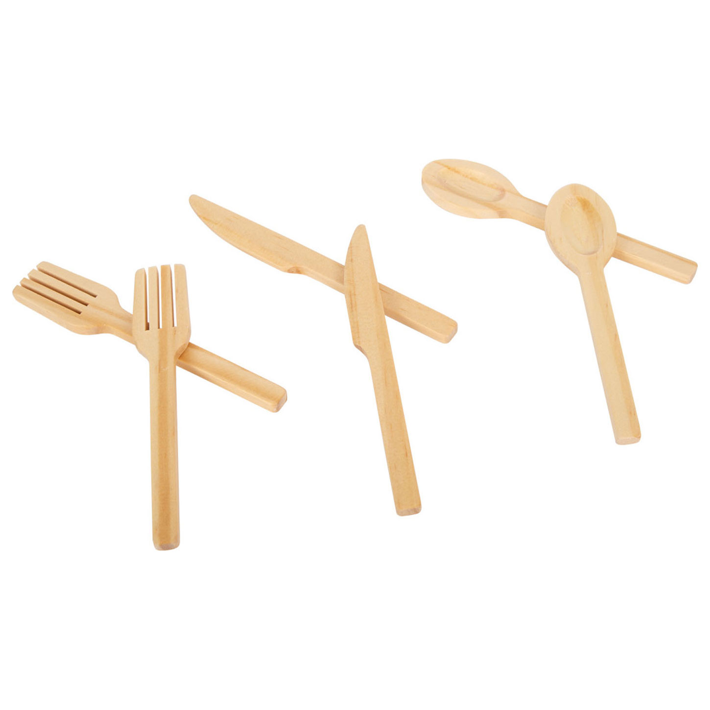 Small Foot-Houten Bestekset met Placemats, 18dlg.