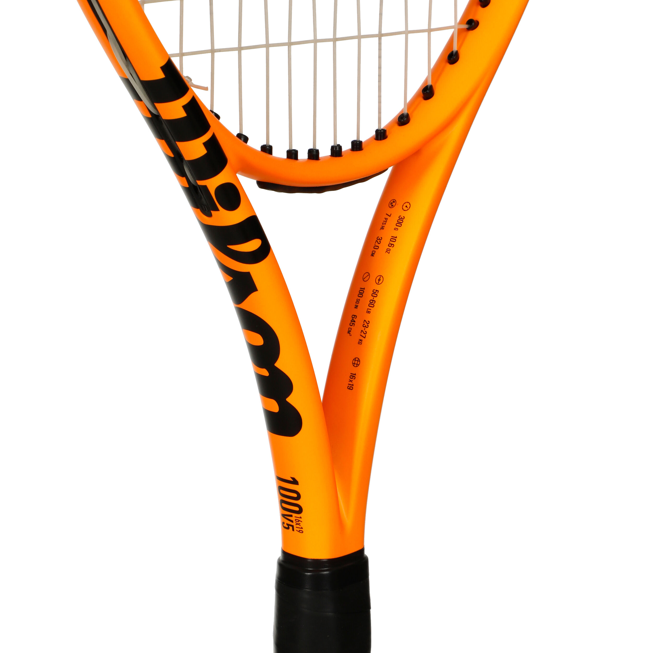 Wilson Burn 100 V5 Bright Neon Orange Raquette De Compétition