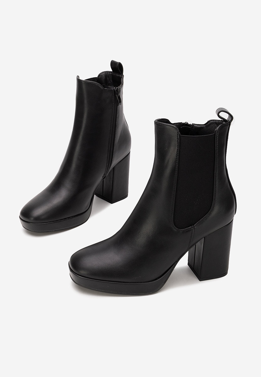 Bottines chelsea femme noires Acselia