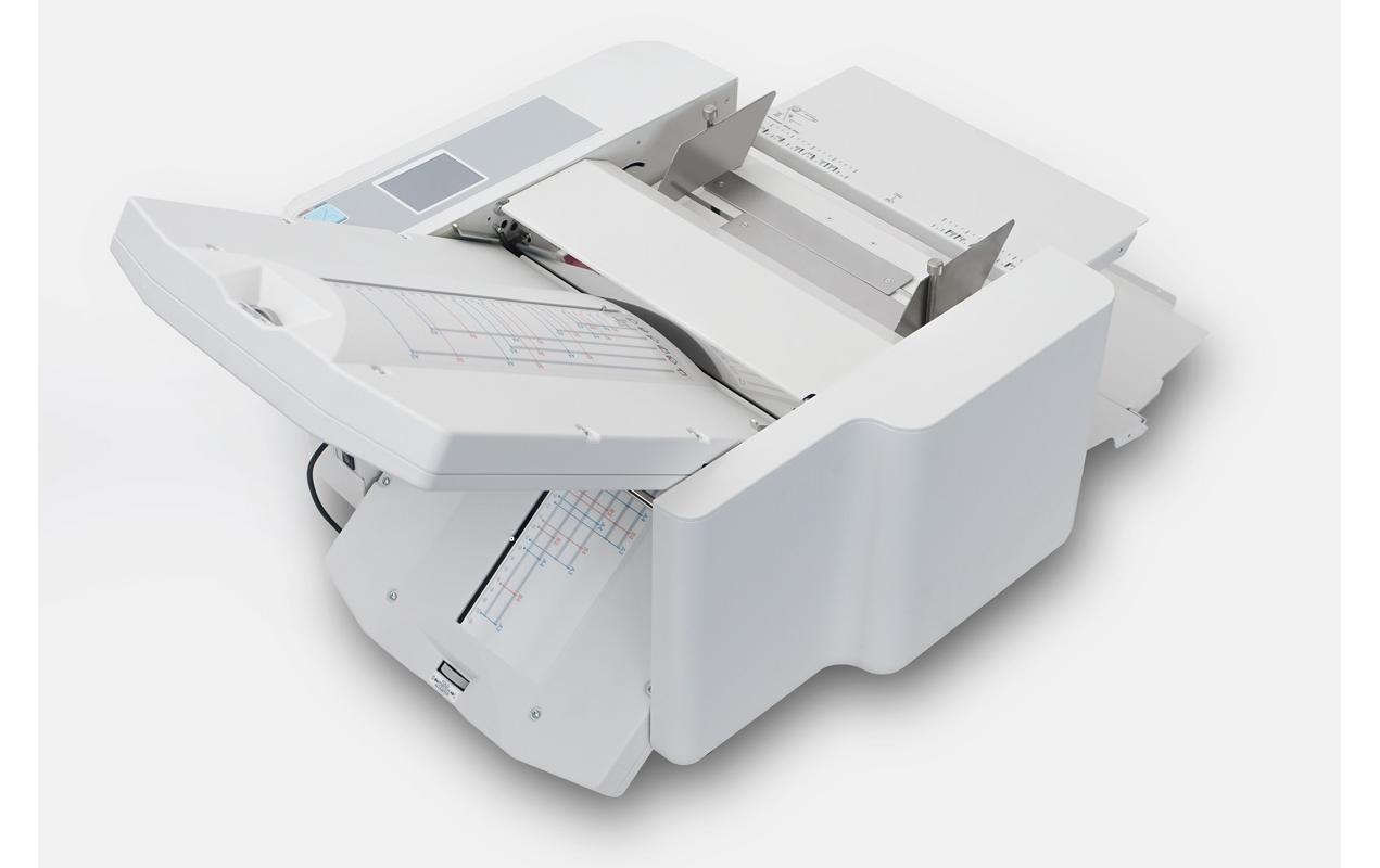 Falzmaschine 8345<br>6 Falzarten und Bandauslage