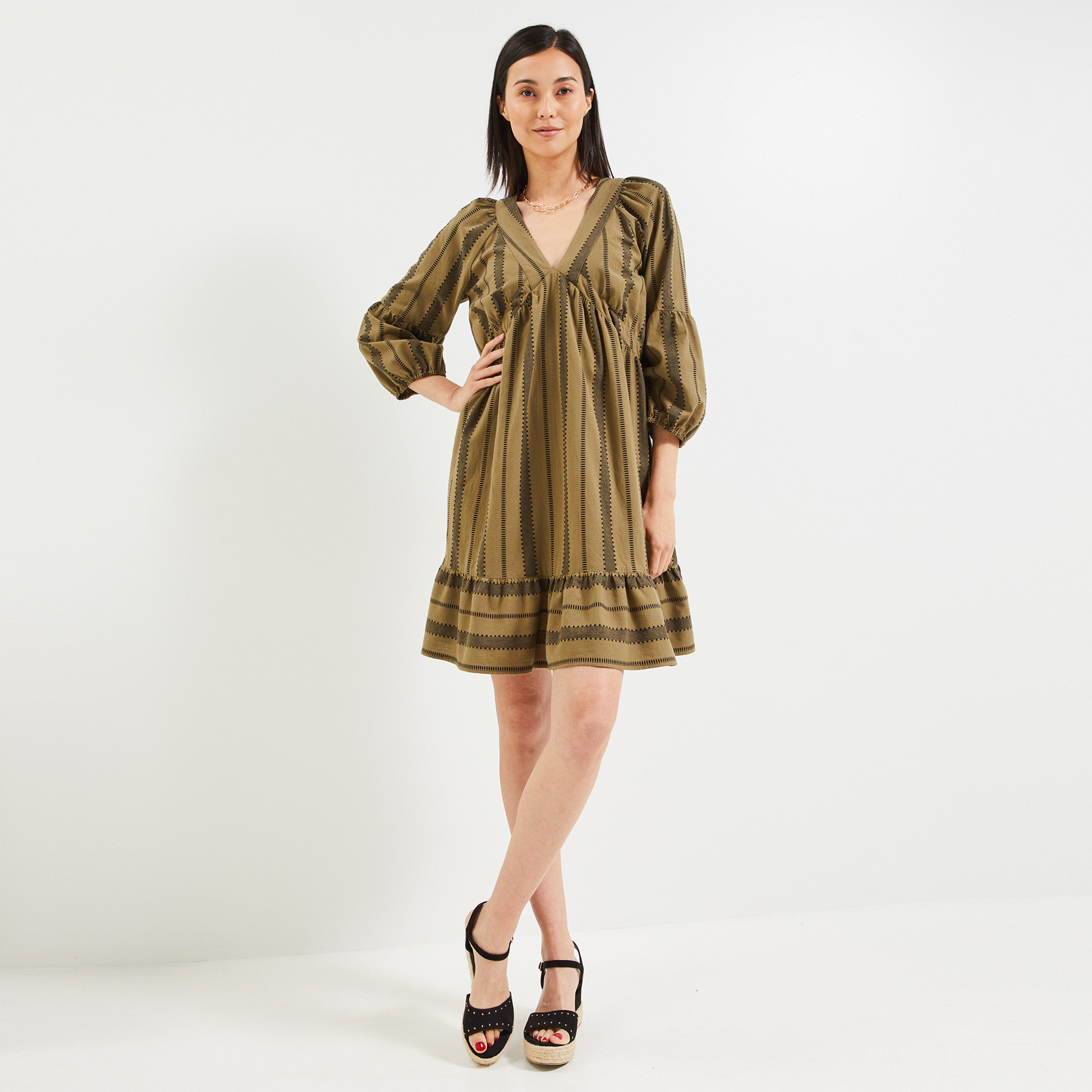 Robe courte femme - KAKI