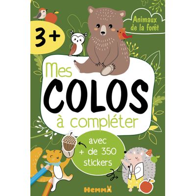 Mes Colos à Compléter - Animaux de la Forêt - avec plus de 350 Stickers