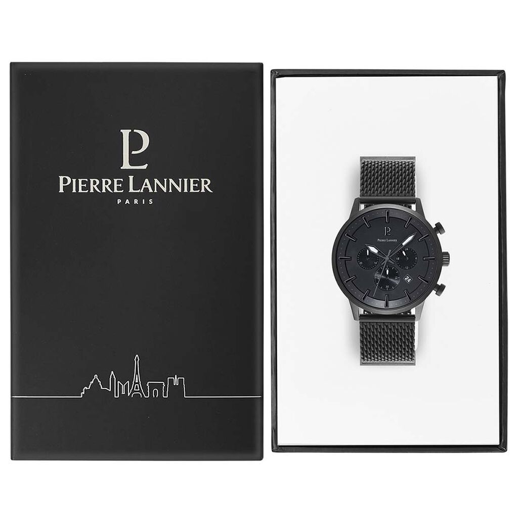 Montre Lannier Collection Absolue Acier Noir