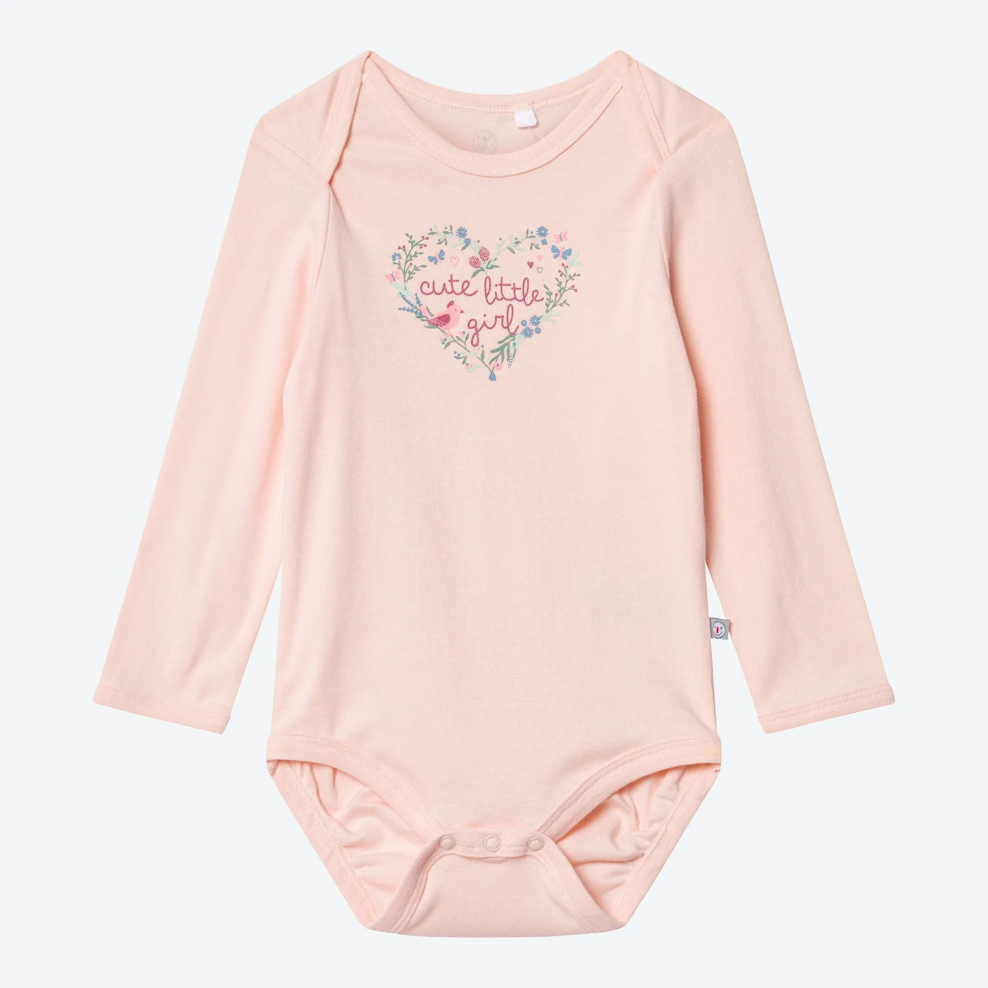 Baby-Mädchen-Body mit Herz-Frontaufdruck