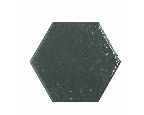Steengoed hexagonale tegel Alma 13 x 15 cm groen glanzend
