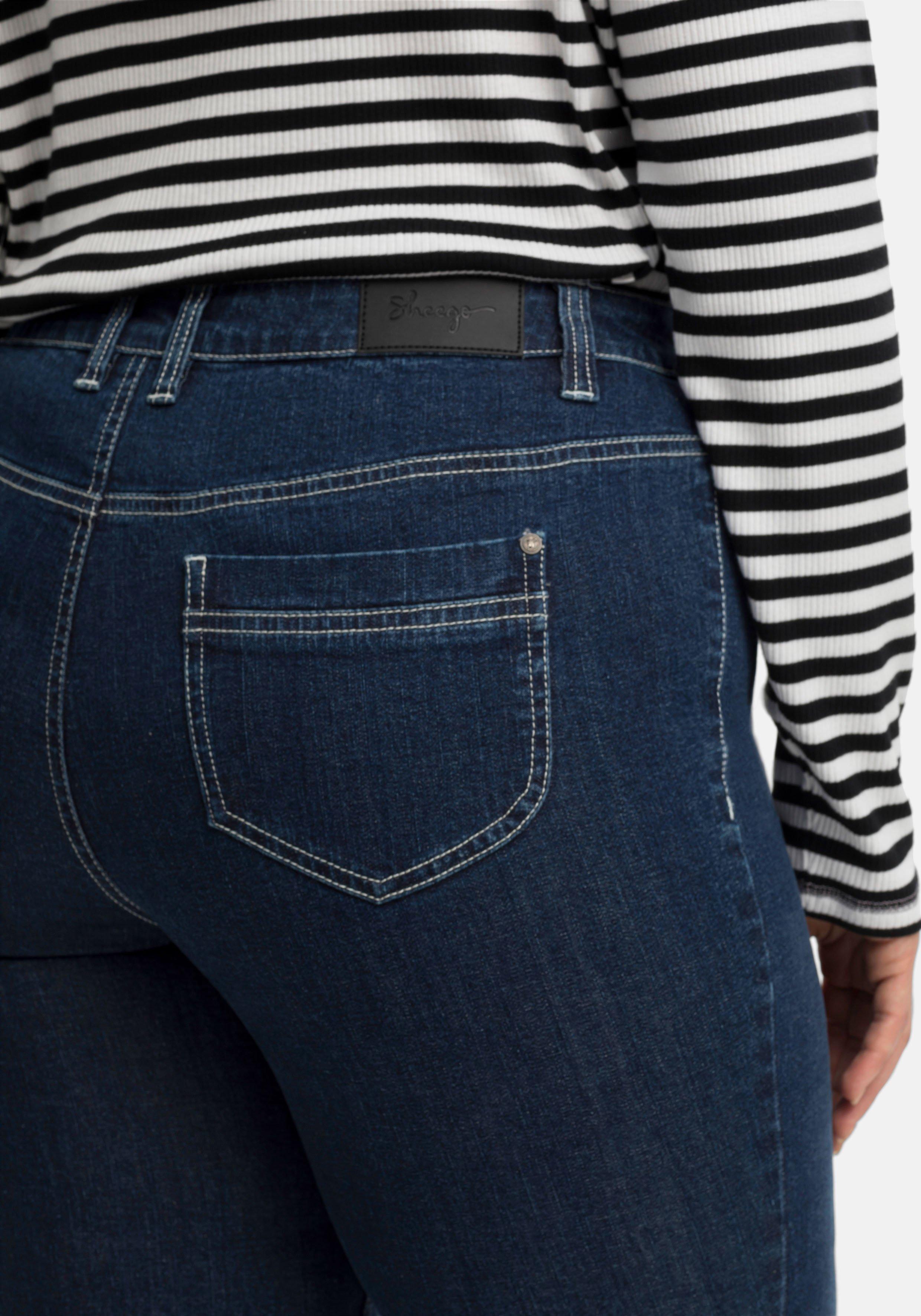 Bootcut-Jeans in High-Heel-Länge, mit Kontrastnähten
