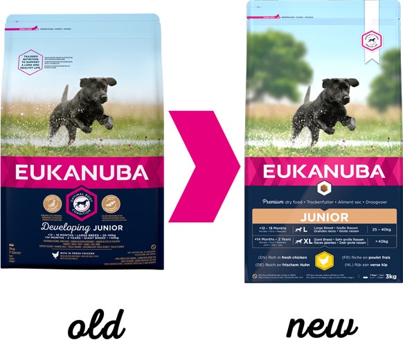 Eukanuba hondenvoer junior (extra) groot kip 3 kg