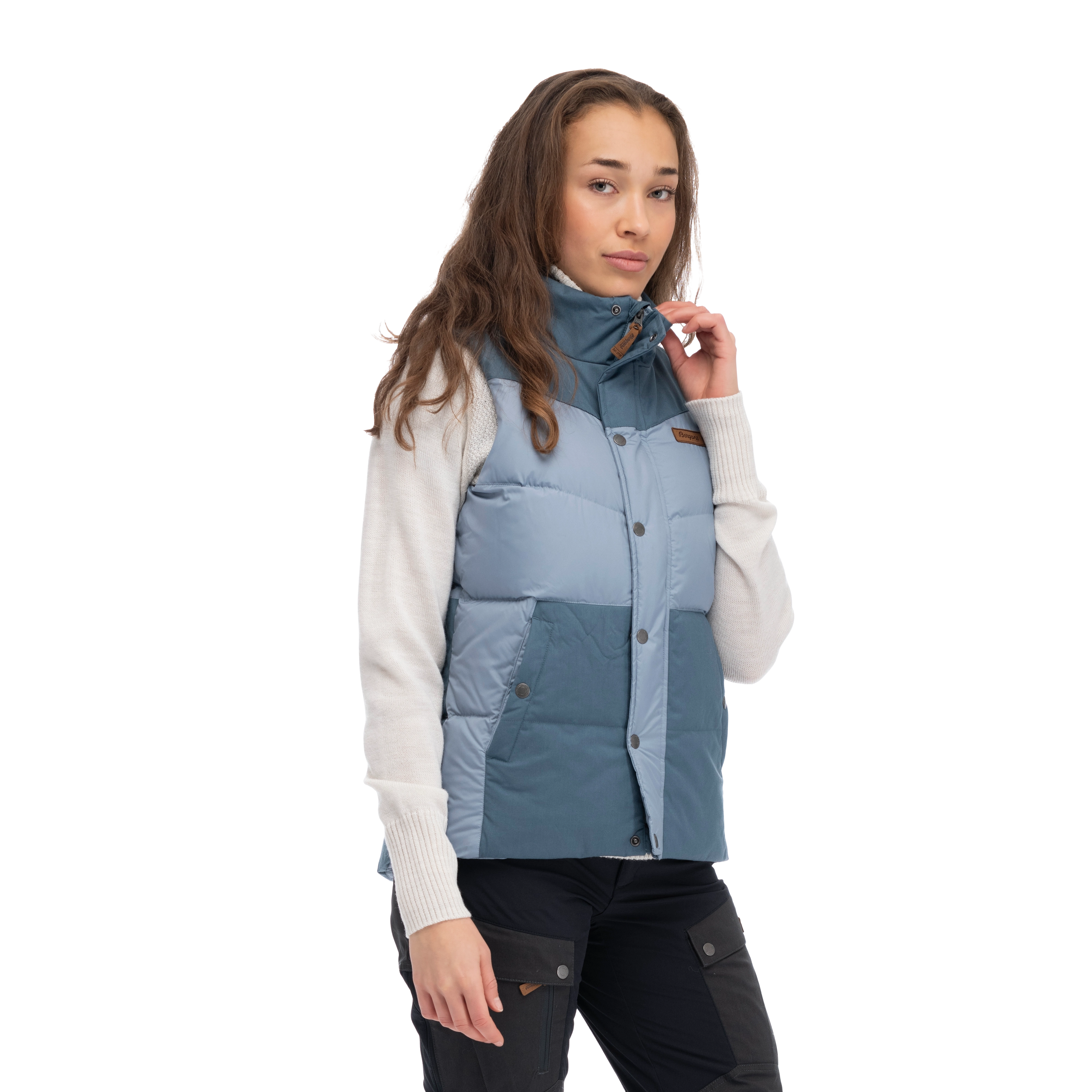 Nordmarka Outdoor Down Vest Women Husky Blue / Orion Blue