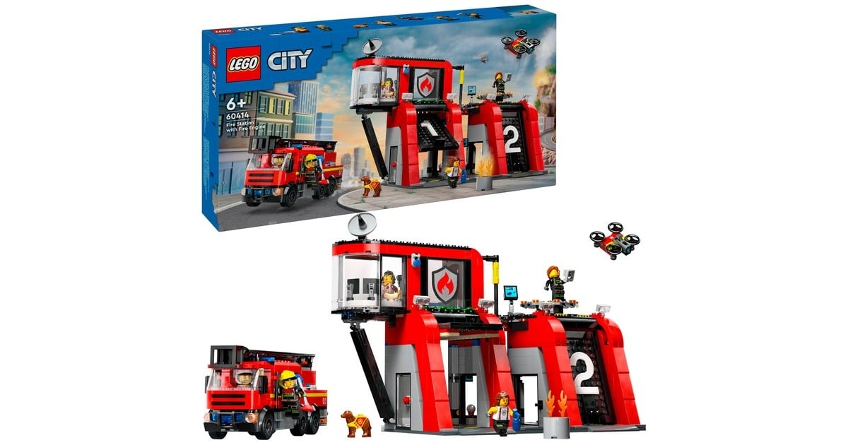 LEGOCity - Brandweerkazerne en brandweerauto Constructiespeelgoed  (60414)