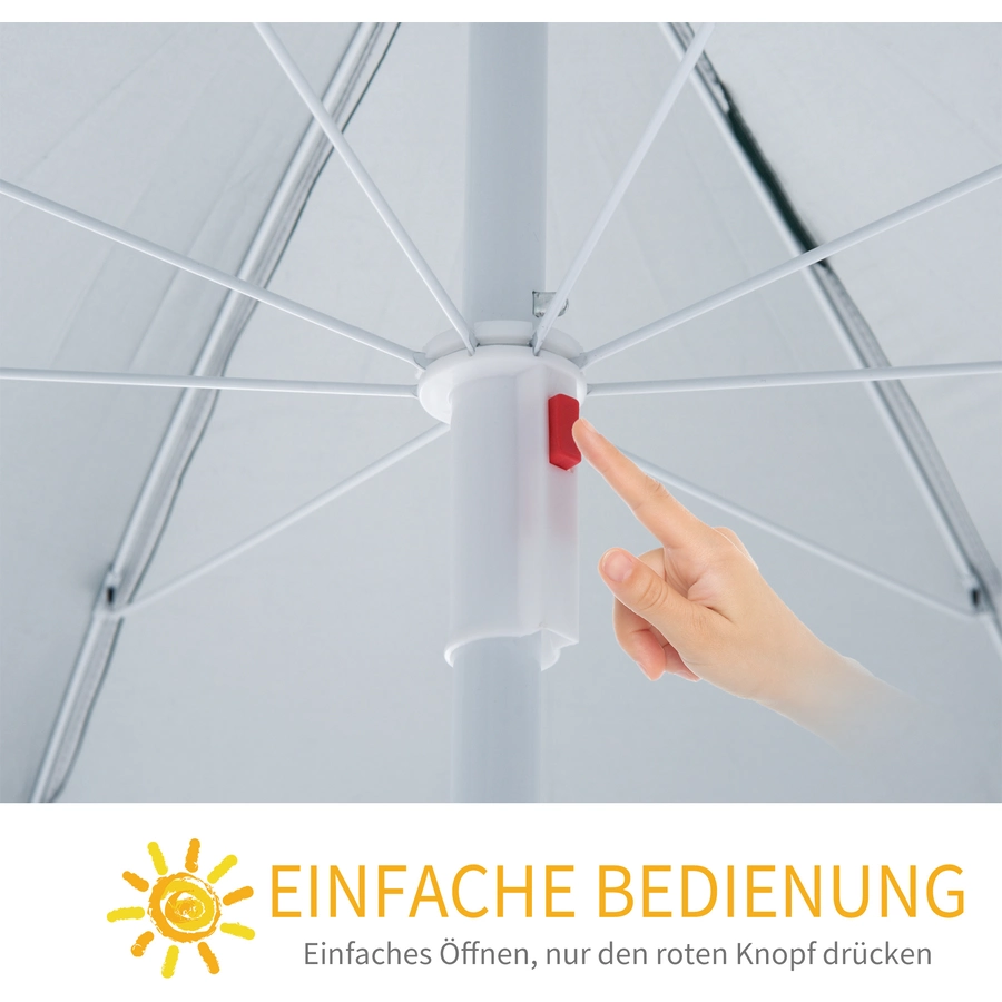 Outsunny Sonnenschirm mit Seitenwänden blau