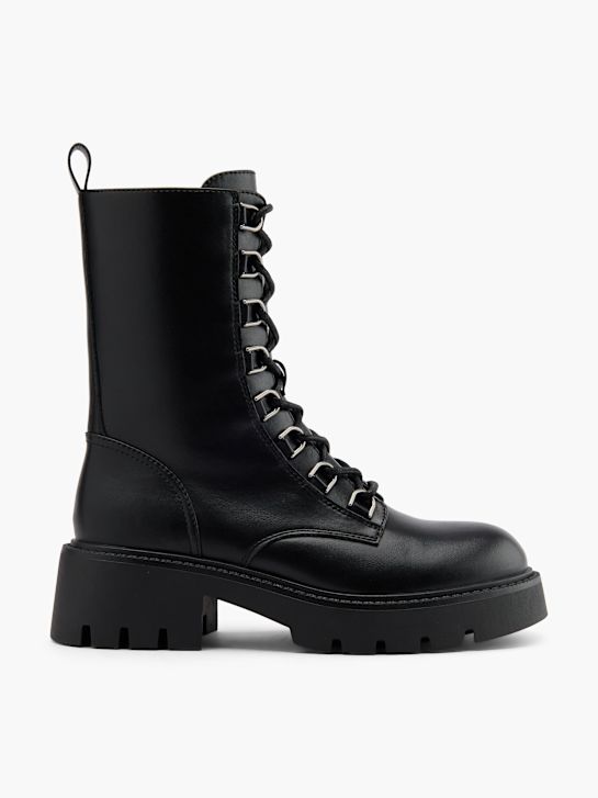 Catwalk Schnür-Stiefelette Schwarz