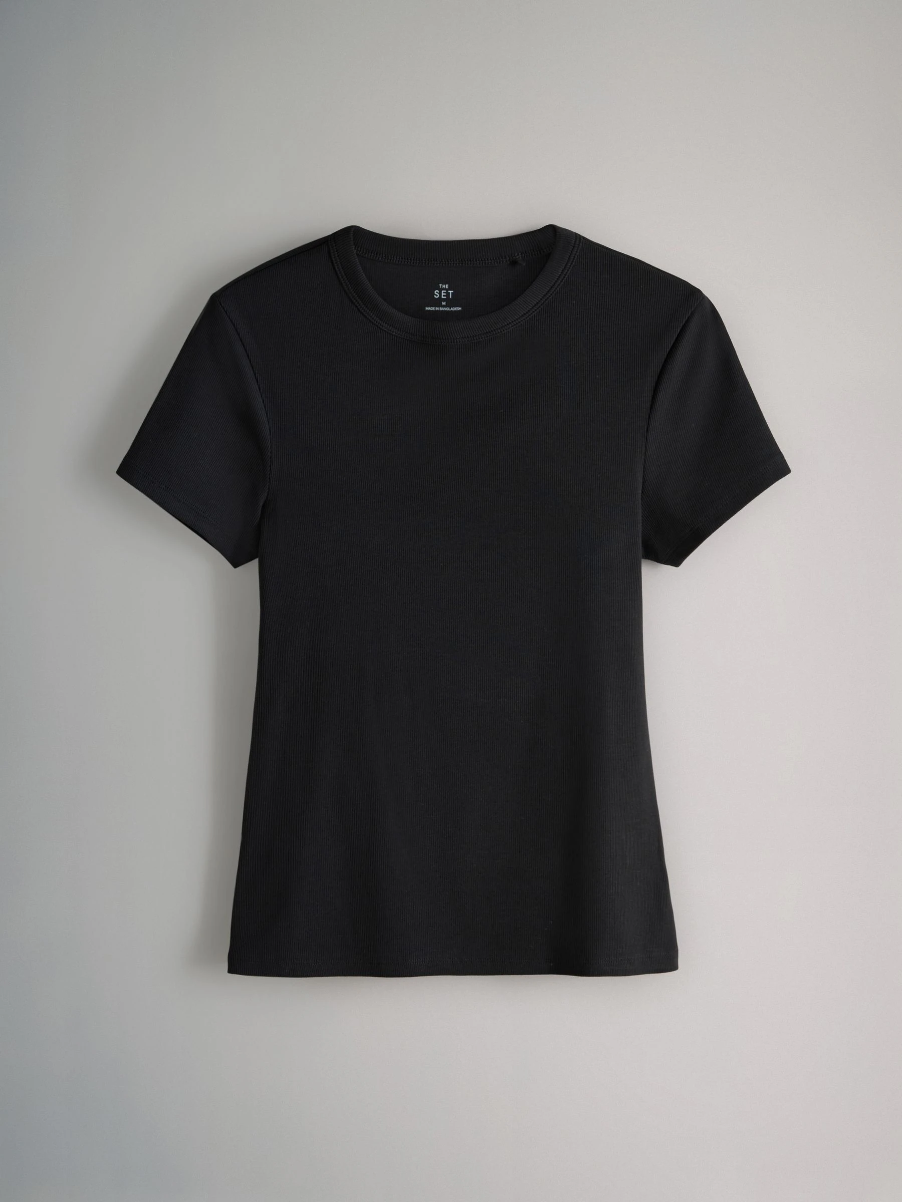 Grijs - The Set 5 Pack Korte Mouw Geribd T-shirt
