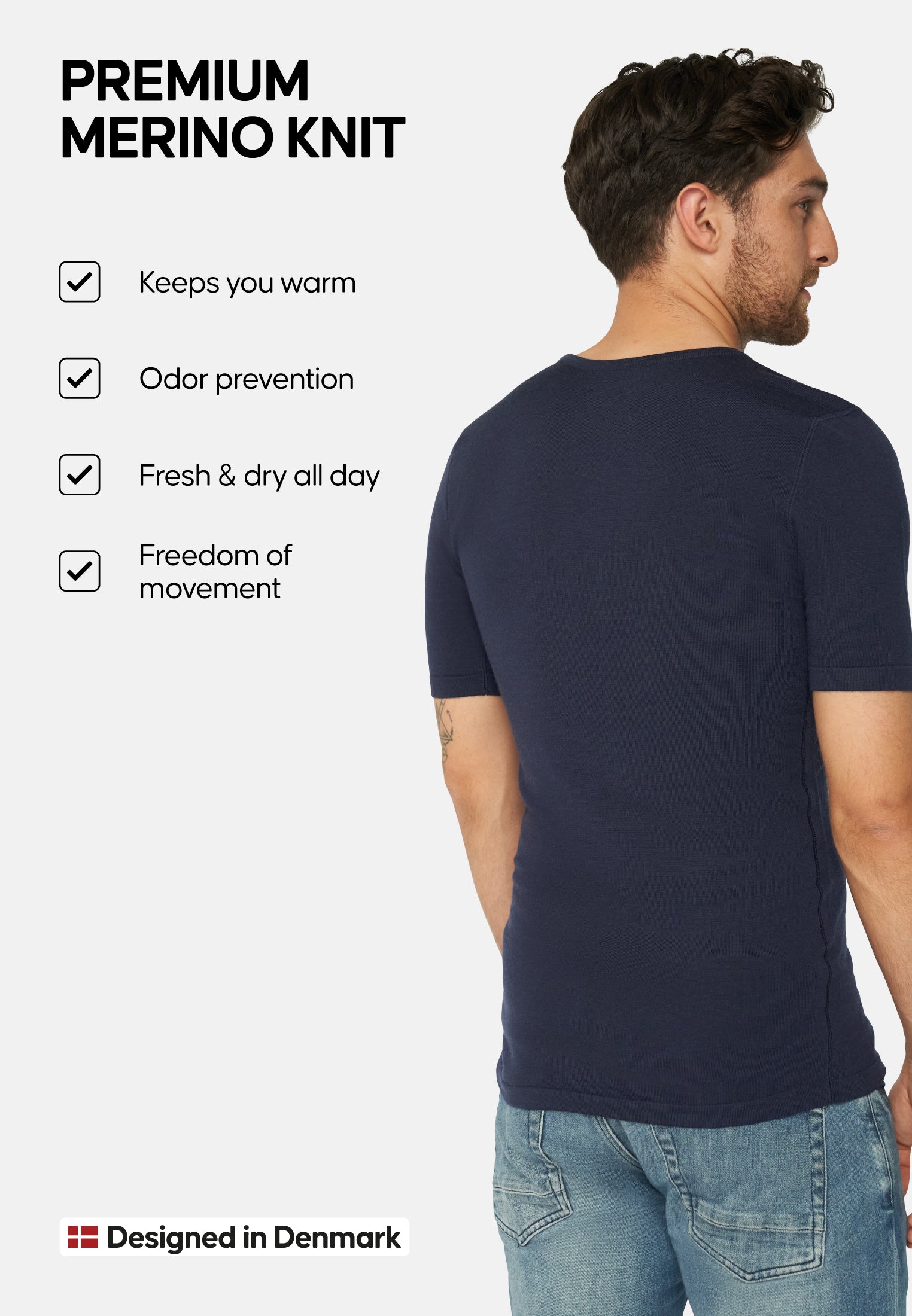 MERINOULD BASELAYER T-SHIRT TIL MÆND