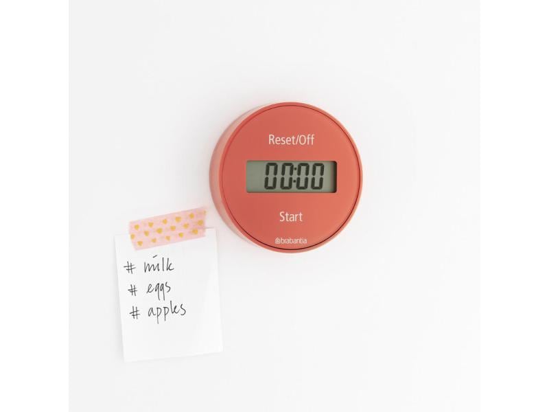 Brabantia Küchentimer Tasty  Rot Küchentimer, Digital in der Farbe Coral