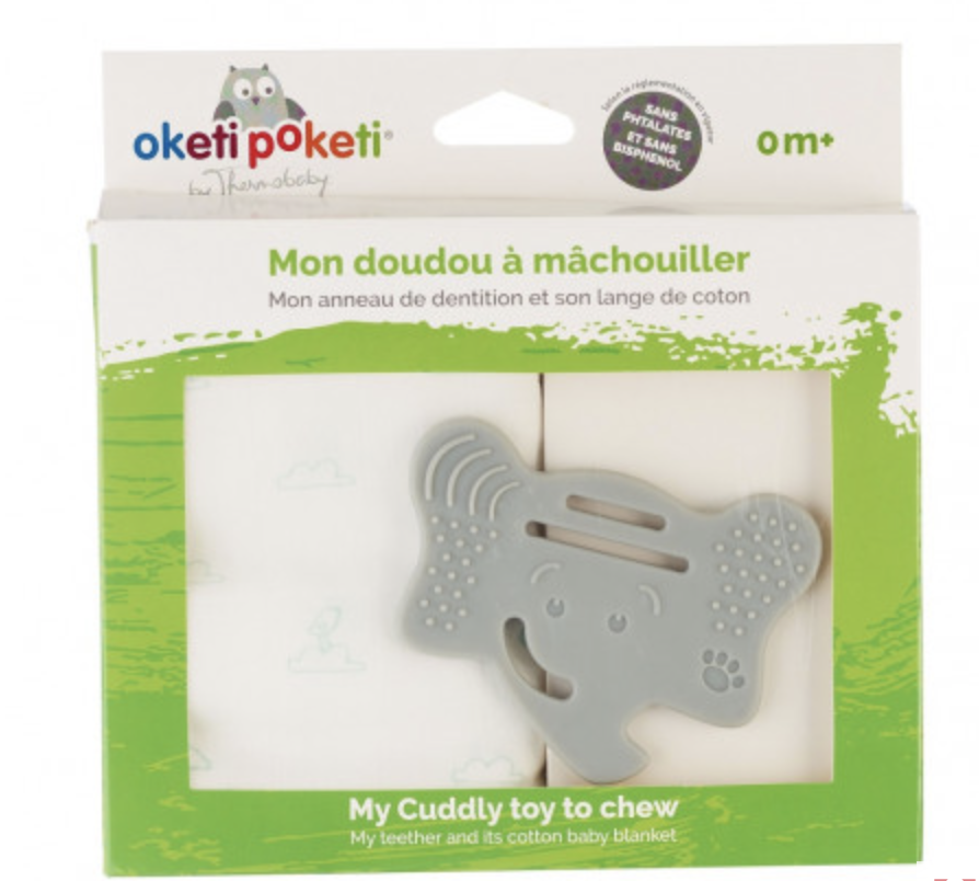 ANNEAU DE DENTITION LANGE OKETI POKETI GRIS