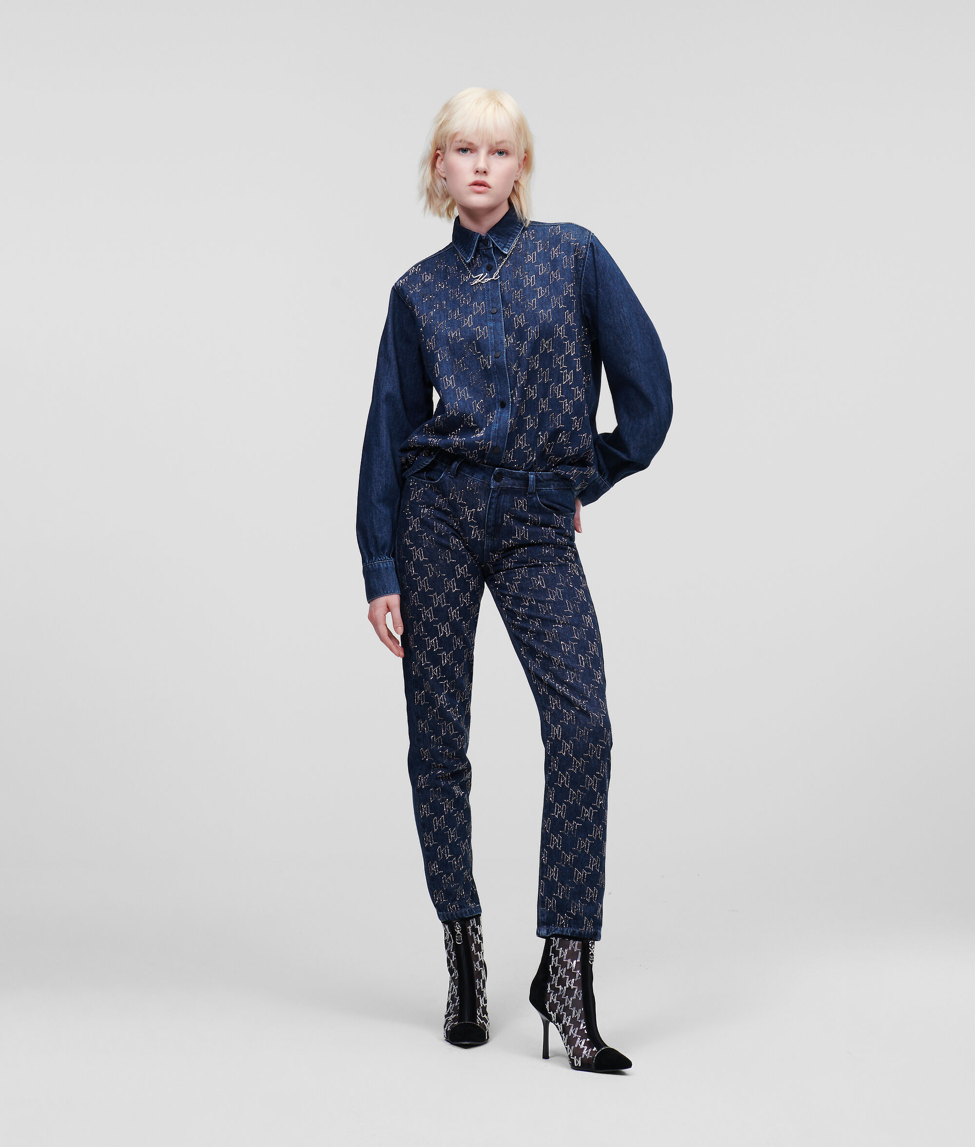 JEAN KL MONOGRAM À STRASS