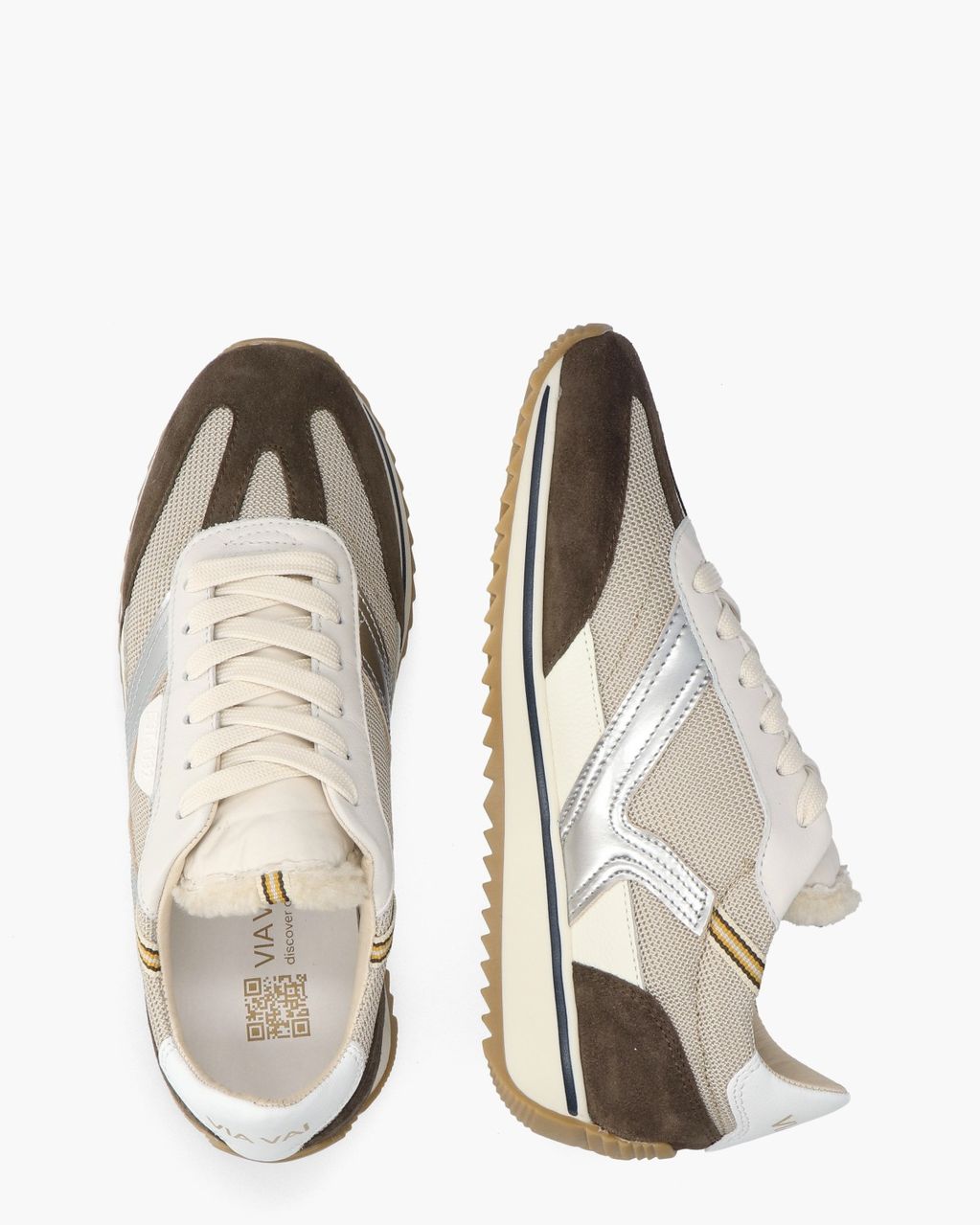 Via Vai Mikki Natalia Beige/Multicolor Damessneakers