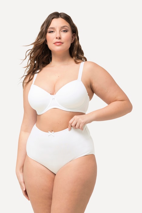 Maxislips, 3er-Pack, Punkte / einfarbig, High Waist