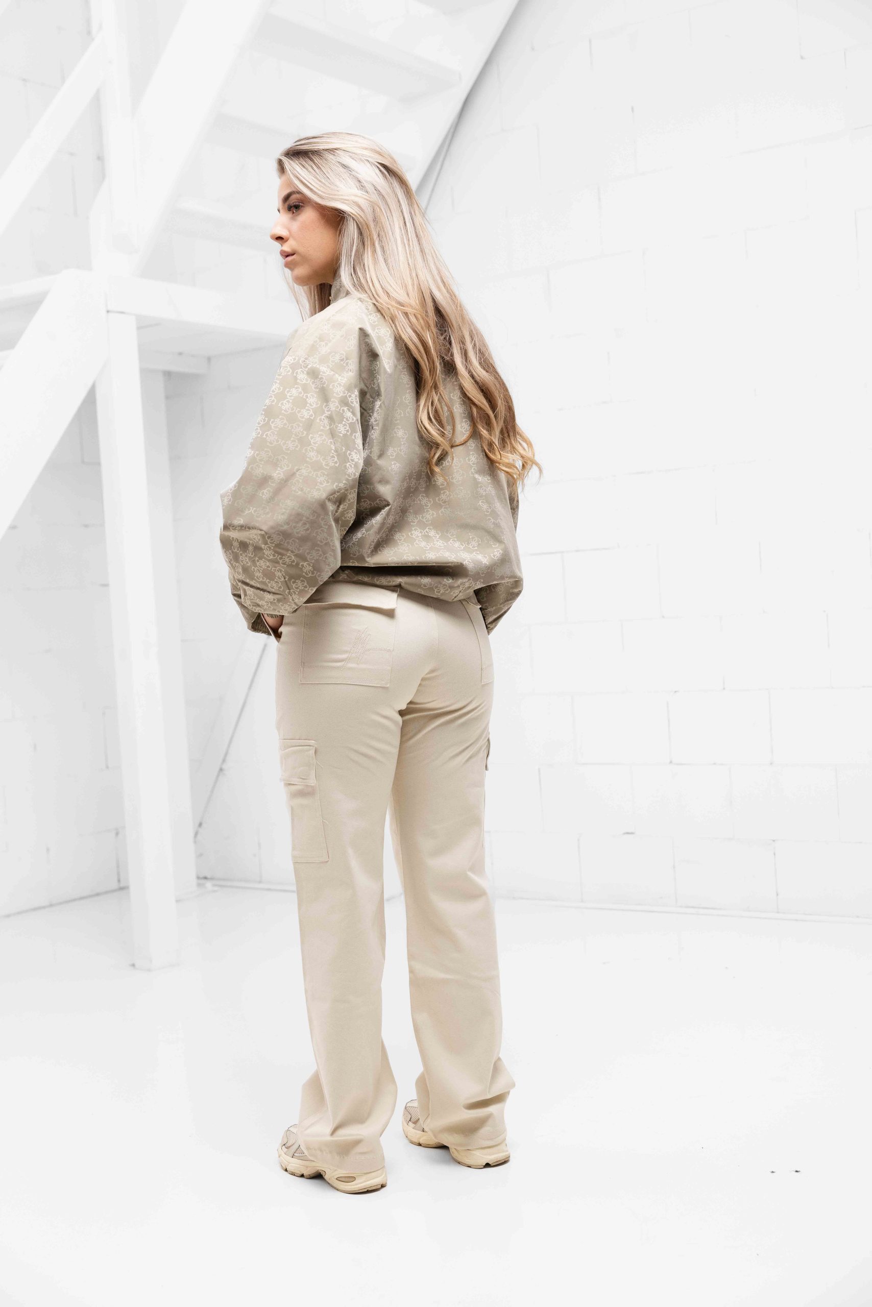 Malelions Straight Leg Cargo Broek Dames Beige