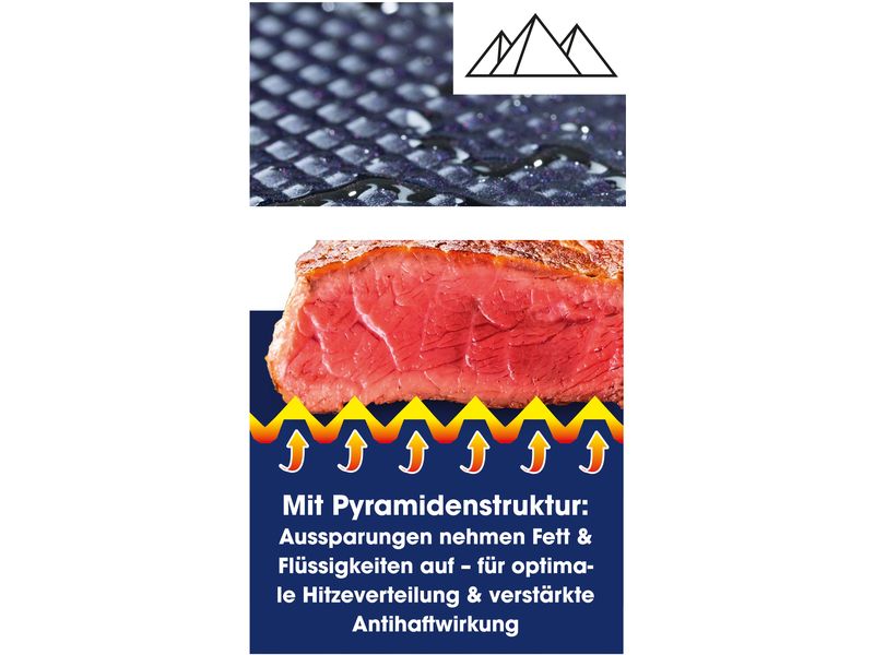BRATmaxx Aluminium Pfanne 24 cm Bratpfanne mit Diamantpulverbeschichtung