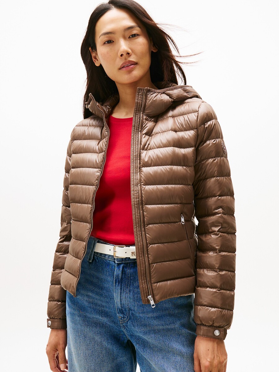 TOMMY HILFIGER<br>Jaqueta acolchoada com mangas compridas e capuz