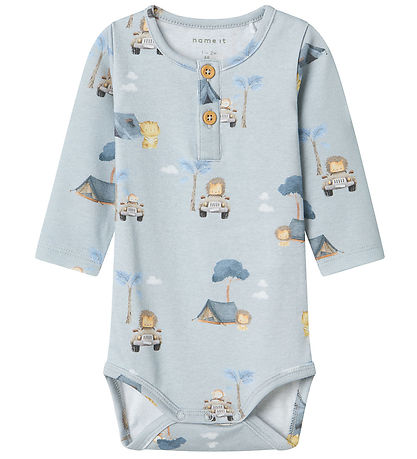 Name It Body l/ä - NbmHilfe - Pearl Blue m. Print