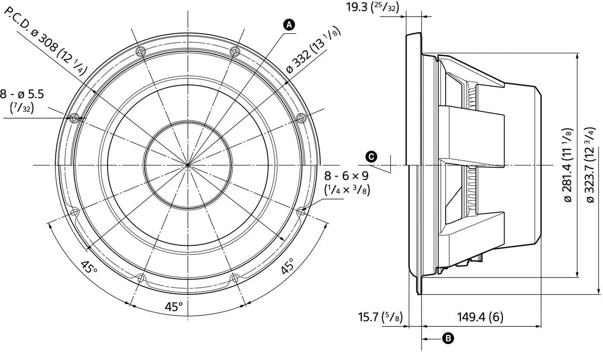 Sony XS-W124ES Subwoofers voiture