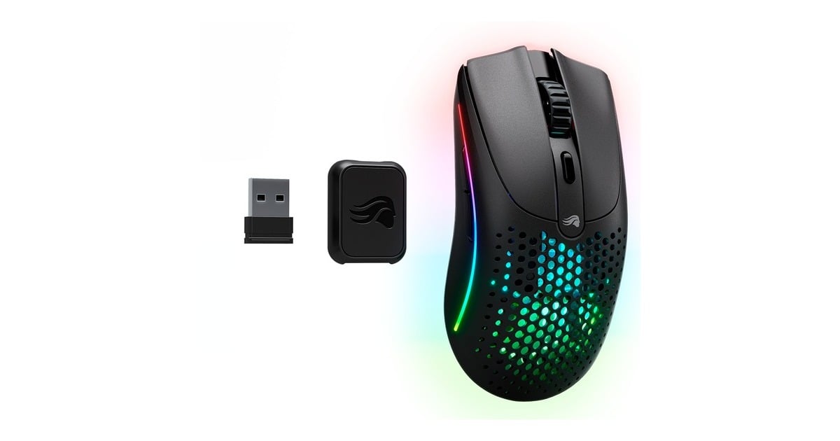 GloriousModel O 2 Wireless gaming muis  (Zwart (mat), 26.000 dpi, 2.4 GHz, Bluetooth, RGB leds)
